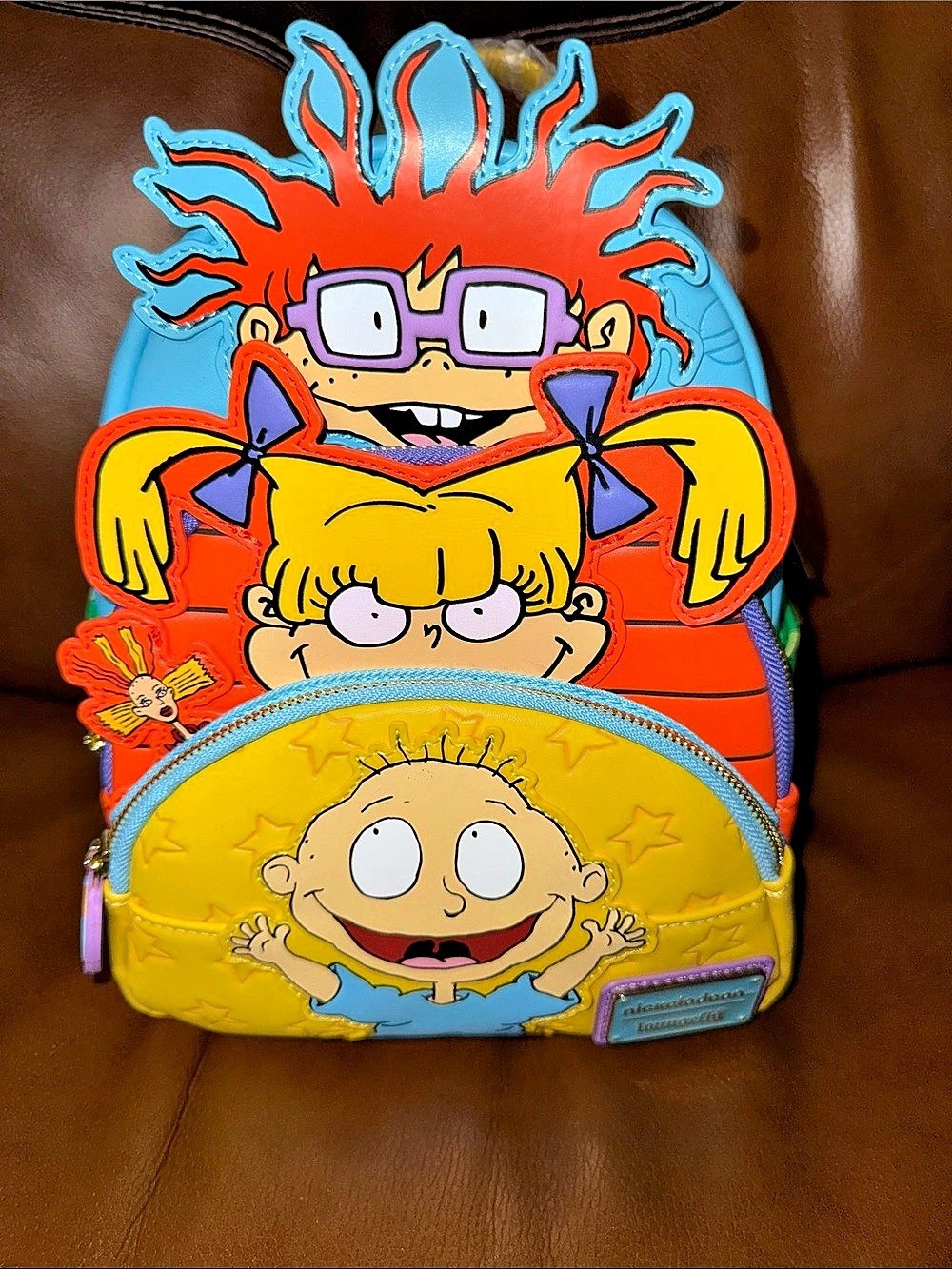 Loungefly Nickelodeon Rugrats Tommy, Chuckie and Angelica Triple Pocket Mini